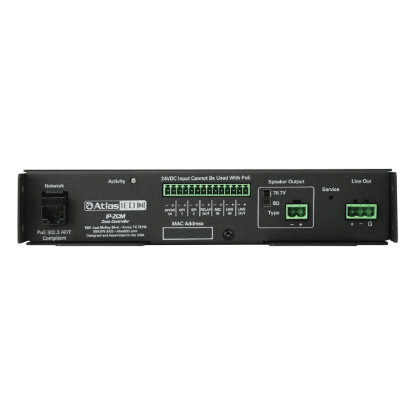 AtlasIED IP-Z2M PoE+ Addressable IP-to-Analog Gateway with Integrated Amplifier - Image 3