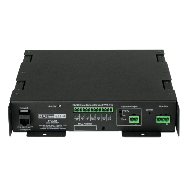 AtlasIED IP-Z2M PoE+ Addressable IP-to-Analog Gateway with Integrated Amplifier - Image 2