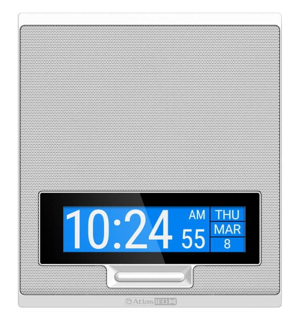 AtlasIED IP-SDMF Indoor Wall Mount IP Speaker with LCD Display, LED Flashers, and Talkback Microphone