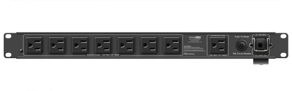 AtlasIED AP-S15LA 15A Power Conditioner and Distribution Unit with IEC Power Cord and Lamp - Image 3