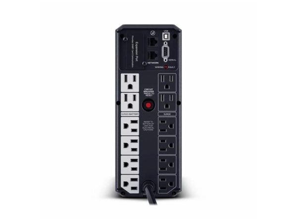 CyberPower CP1500AVRLCD Mini-Tower UPS – 1500VA/900W – AVR, LCD, 8 Outlets, USB, RJ11/RJ45, 3-Year Warranty - Image 4
